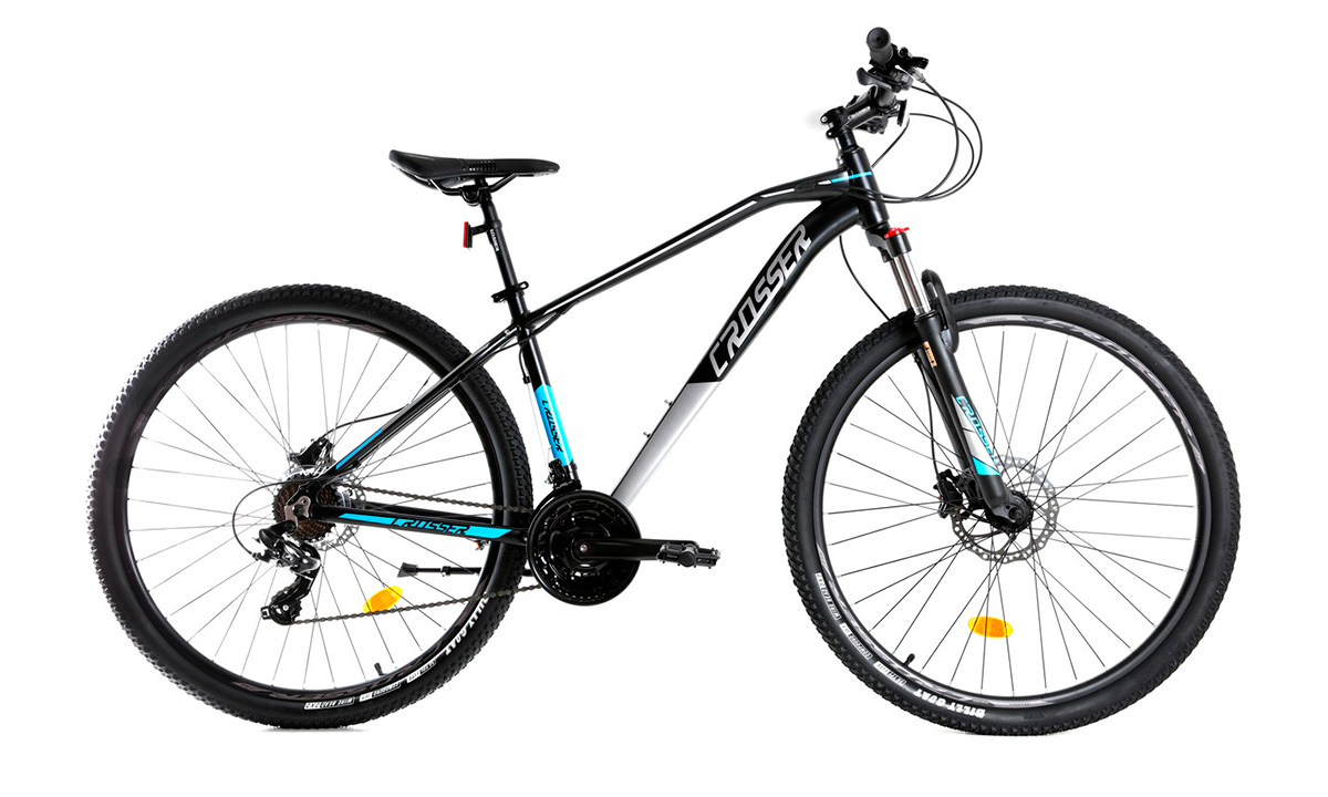Фотографія Велосипед Crosser Jazzz 1 29" 2021, розмір L, Чорно-блакитний